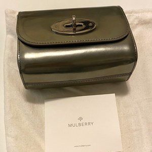 Mulberry Lily mini silver metallic leather